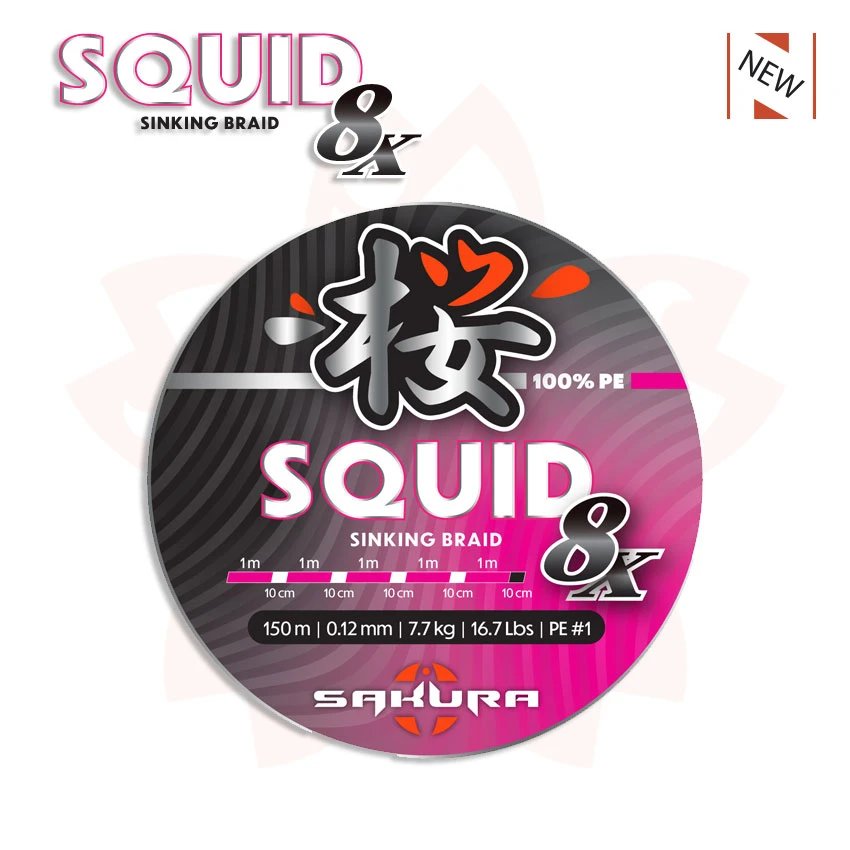 Sakura Squid 8x Pink 150m, 0,20mm (14,2kg) 2 Sakura Squid 8x Pink 150m, 0,20mm (14,2kg) - Afbeelding 2