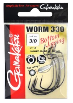 Gamakatsu Worm 330 Bottom Jigging Hooks Size 5/0 -TackleXpert Winkel 1a9d11432596e9bd