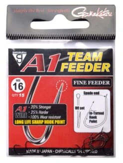 Gamakatsu A1 Team Feeder Fine Feeder Hooks (15pcs) Size 12