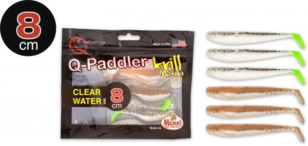 Quantum Q-Paddler Power Packs Clear Water Mix 8cm 3,5gr Salt & Pepper UV-Tail + Sand Goby Krill 1 Quantum Q-Paddler Power Packs Clear Water Mix 8cm 3,5gr Salt & Pepper UV-Tail + Sand Goby Krill