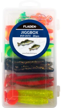 Fladen Ribbed Shad Jigs In Tackle Box 100mm, 20pcs -TackleXpert Winkel a57b58b3a9b88770