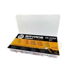 Savage Gear Rib Worm Kit One Size Mix Colors (60 Stuks) -TackleXpert Winkel a72d4bf870710d5a
