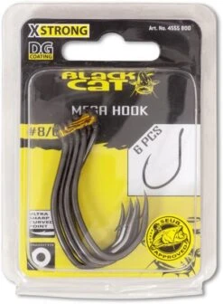 Black Cat Mega Hook DG Size 8/0 (6 Stuks)