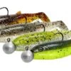 Savage Gear Cannibal Shad 6.8cm 3g + 5g #1/0 Clearwater Mix (4 Stuks)