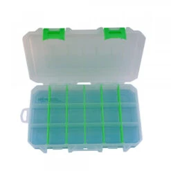 Lure Lock Medium Box Clear/Green 11” X 7 1/4” X 1 3/4” 3sec TakLogic Ocean Blue